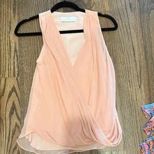 Amanda Uprichard silk peach colored blouse Size P